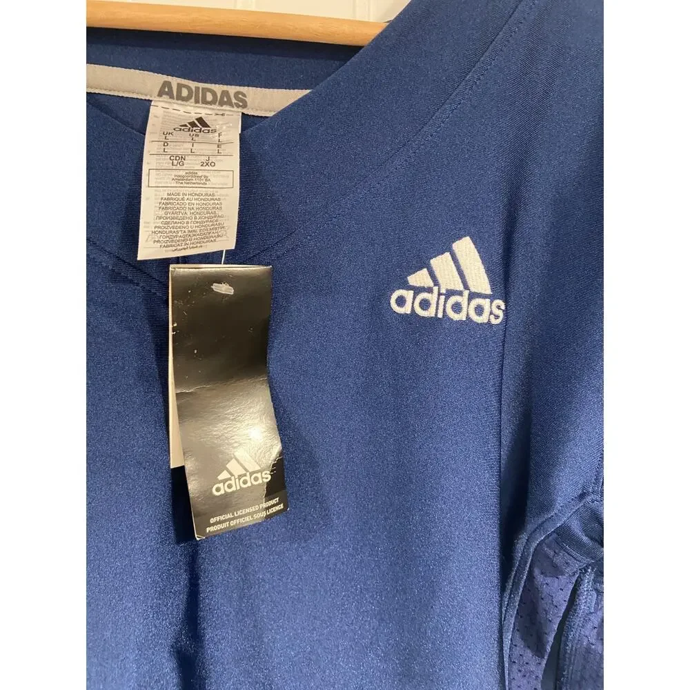 Adidas Jersey Football Practice Men's Large Navy, Sports, High School, NEW